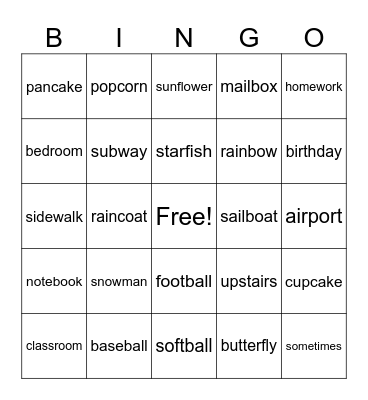 Araiza- Unit 2 Week 3 Spelling Bingo Card