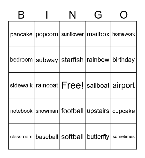 Araiza- Unit 2 Week 3 Spelling Bingo Card