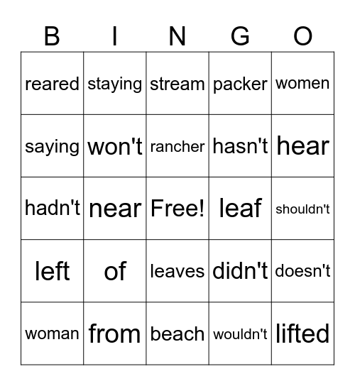 DM Random Bingo Card
