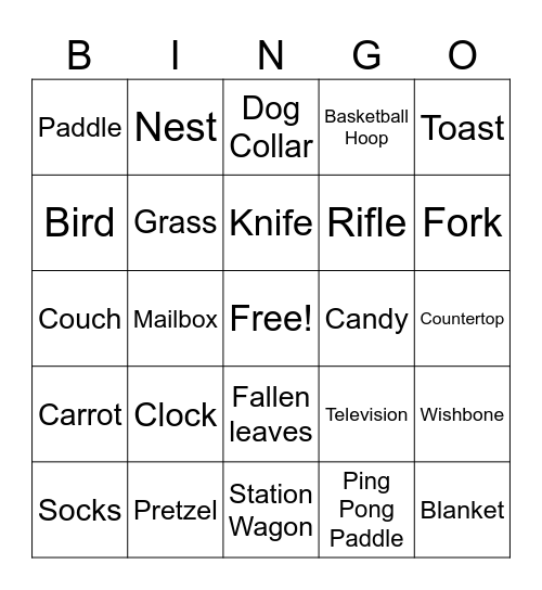 Charlie Brown Thanksgiving Bingo Card
