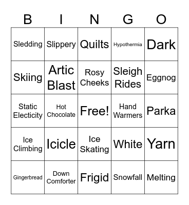 Winter Bingo Card