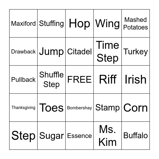 Tap 3 Bingo! Bingo Card
