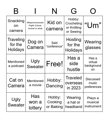CSA Breakout Bingo Card