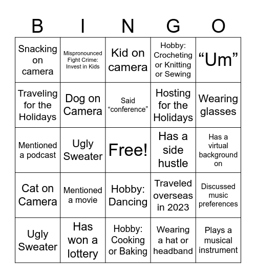 CSA Breakout Bingo Card