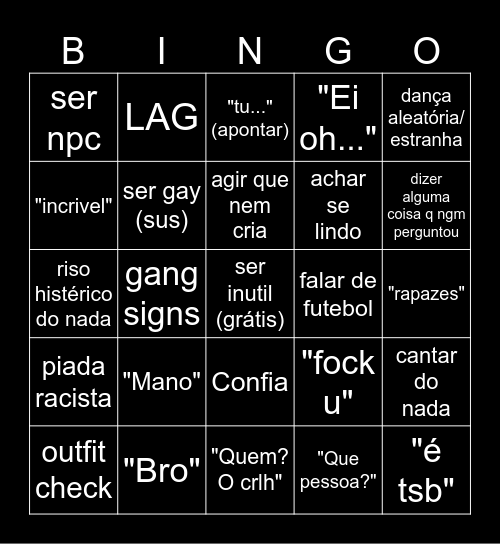 Rodrigoh Bingoh Bingo Card