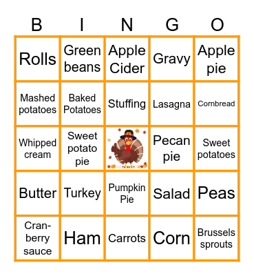 Thanksgiving Bingo Card