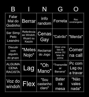 Ruben Bingo Card