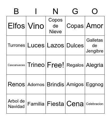 Fiesta de Navidad 2023 Bingo Card