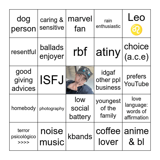 Mehel Bingo Card