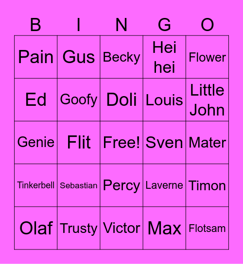 DAQ Bingo Card