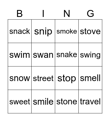 Unit 5 Bingo Card