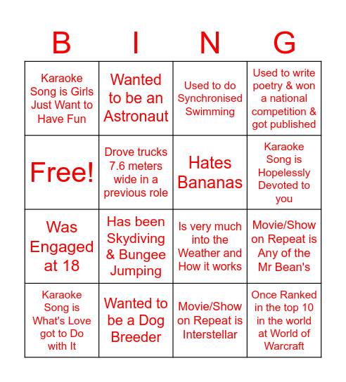 HOW WELL DO YOU KNOW US Bingo Card