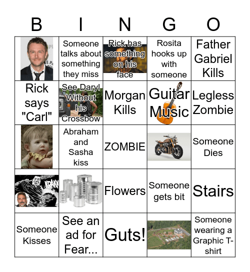 The Walking Dead Bingo Card