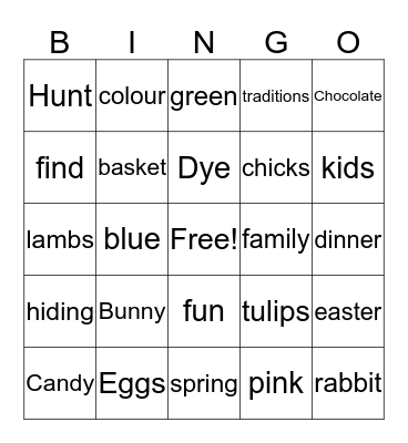 EASTER BINGO Card