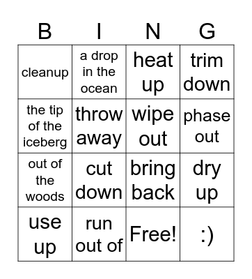 ENVIRONMENT @ENGLISHEOI Bingo Card