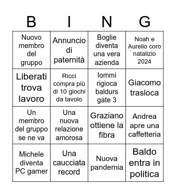 Bingo 2024 Bingo Card