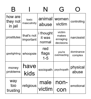Evil Lives Here Bingo Card