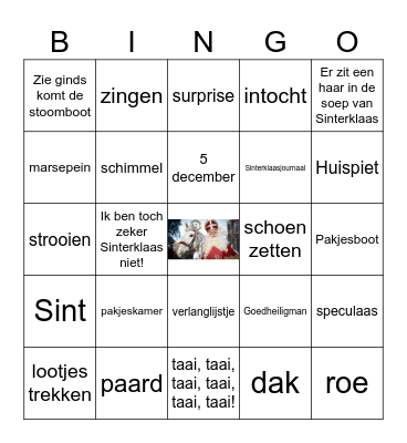 Sinterklaas 2023 Bingo Card