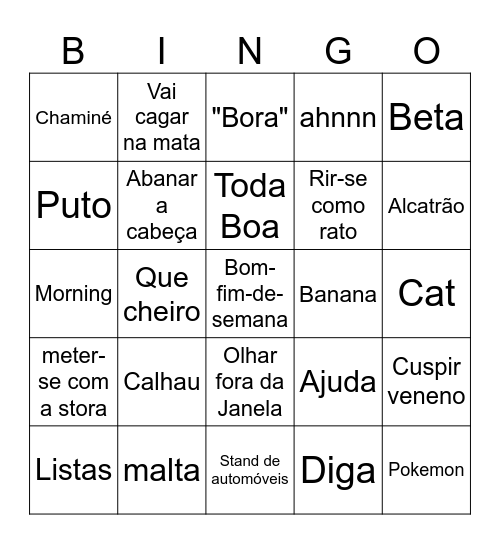 Augusto Bingo Card