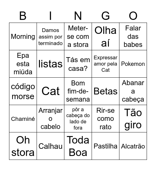 Augusto Bingo Card