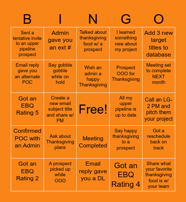 EBQ Thanksgiving BINGO Card