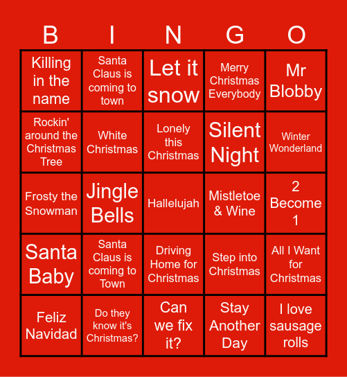 Pop the Bublé Bingo! Bingo Card