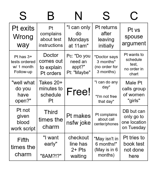 Check-Out Bingo Card