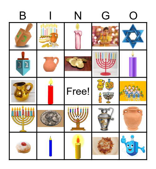Chanukkah Bingo Card