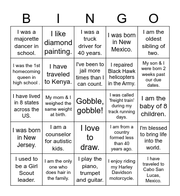 Happy Thanksgiving 2023 Bingo Card