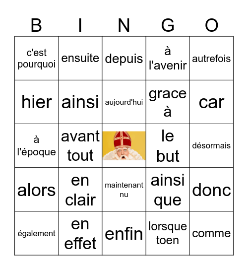 De Grote SE 1 Sinterklaassignaalwoordenbingo Card