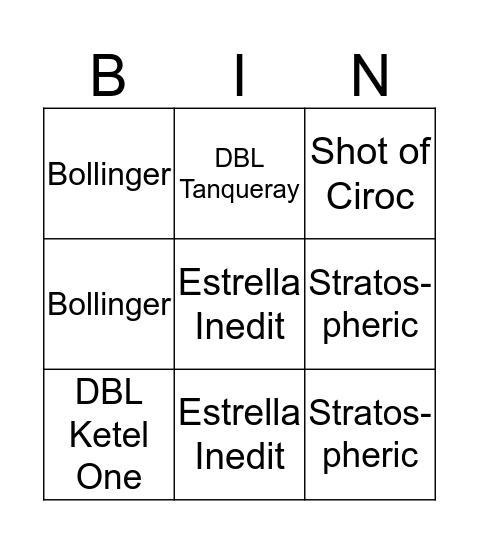 Marvellous and Sexy Easter Bingo Card