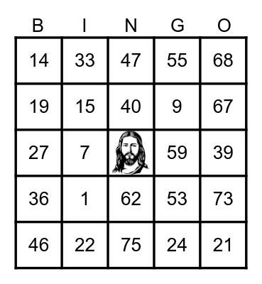 Good Shepherd Chocolate Bar Bingo! Bingo Card