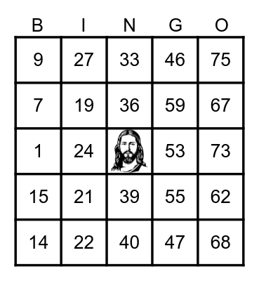 Good Shepherd Chocolate Bar Bingo! Bingo Card