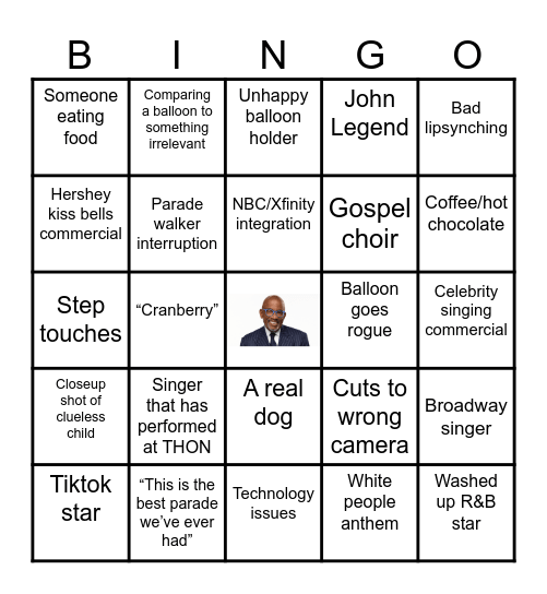 Macy's Thanksgiving Day Parade Bingo Card