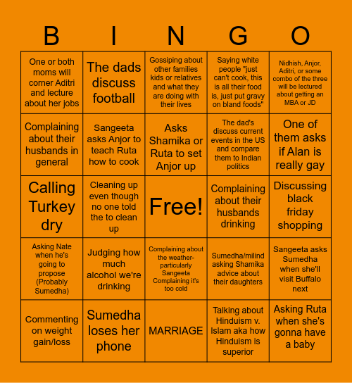 Aai Bingo Card