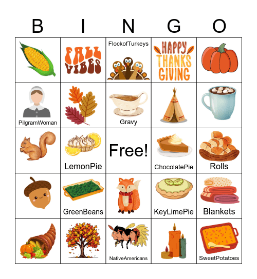 THANKSGIVING DAY Bingo Card
