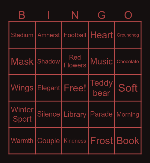 February Frenzy Bingo Card
