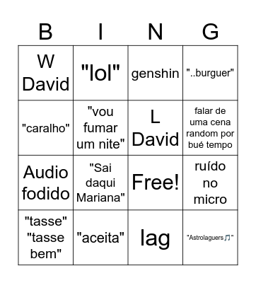 DavidoBingoh Bingo Card