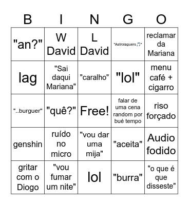 DavidoBingoh Bingo Card