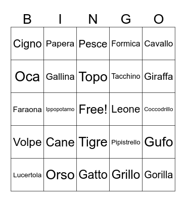 I MAGICI Bingo Card