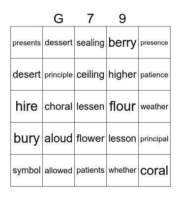 Gold 79 Bingo Card