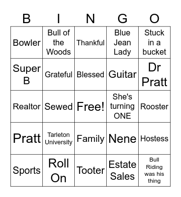 Thanksgiving 2023 Bingo Card