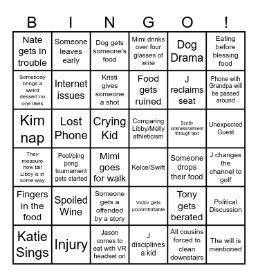 Phillips Bingo Card