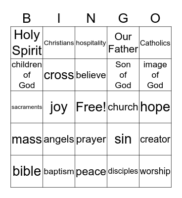 Vocab Bingo Card