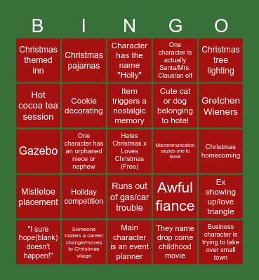 Hallmark Bingo Board Bingo Card