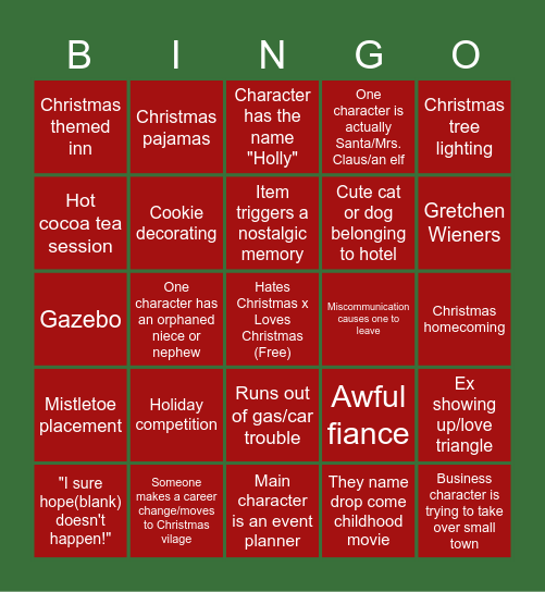 Hallmark Bingo Board Bingo Card