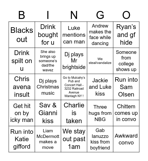 Untitled BingTGE Bingo Card