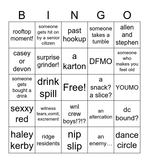 Blackout Wednesday Bingo Card