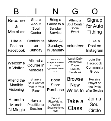 SoulCenterOC Butterfly 2024 Bingo Card