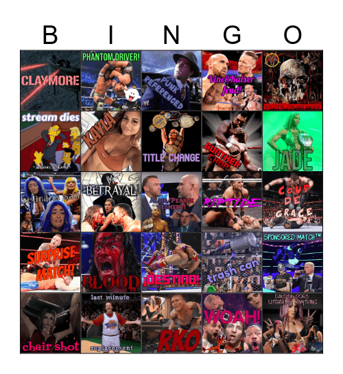 ⚔️ Baked Bingo: Survivor Series: War Games: Revengeance ⚔️ Bingo Card